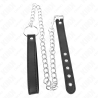 Kink - Anneau Pénis En Cuir 21,5 X 2 Cm Avec Chaîne En Métal De 60 Cm Et Sangle En Cuir